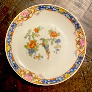 German Porcelain Pheasant Pattern Bread And Butter Plate.(4)